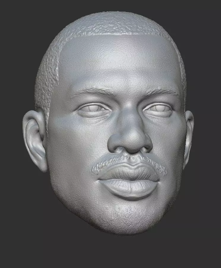 one sixth scale Carl Johnson head sculpt 3D print model_0
