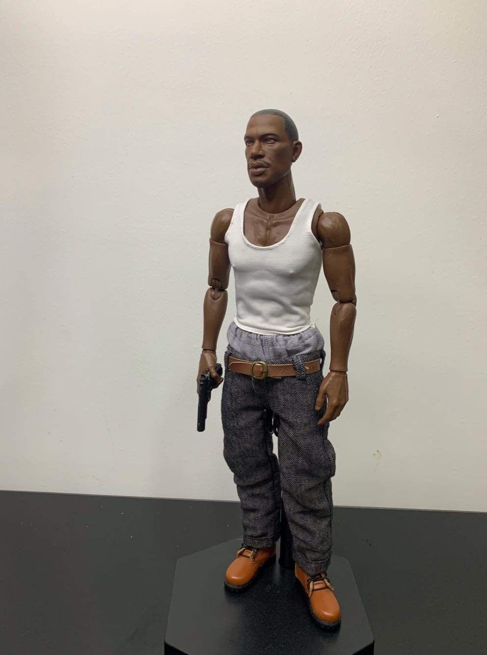 one sixth scale Carl Johnson head sculpt 3D print model_1