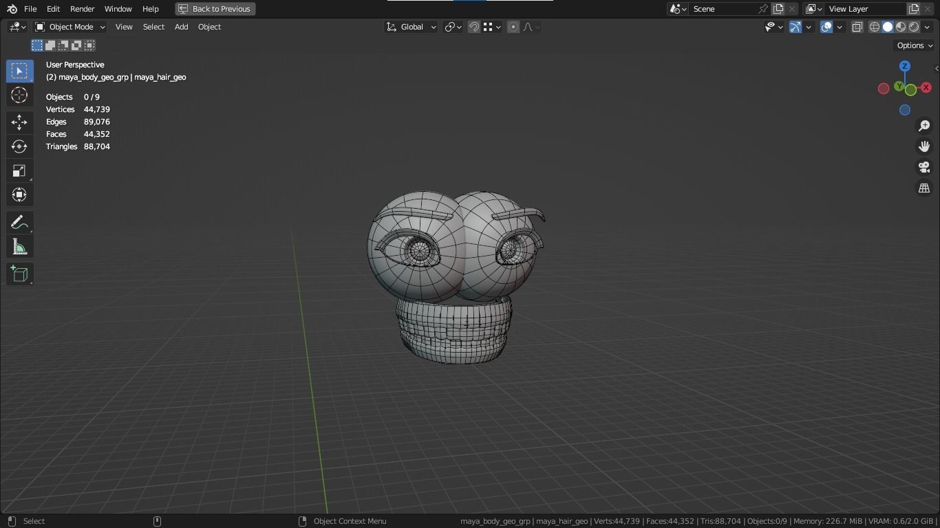 Maya cartoon girl teen character 3D model_20