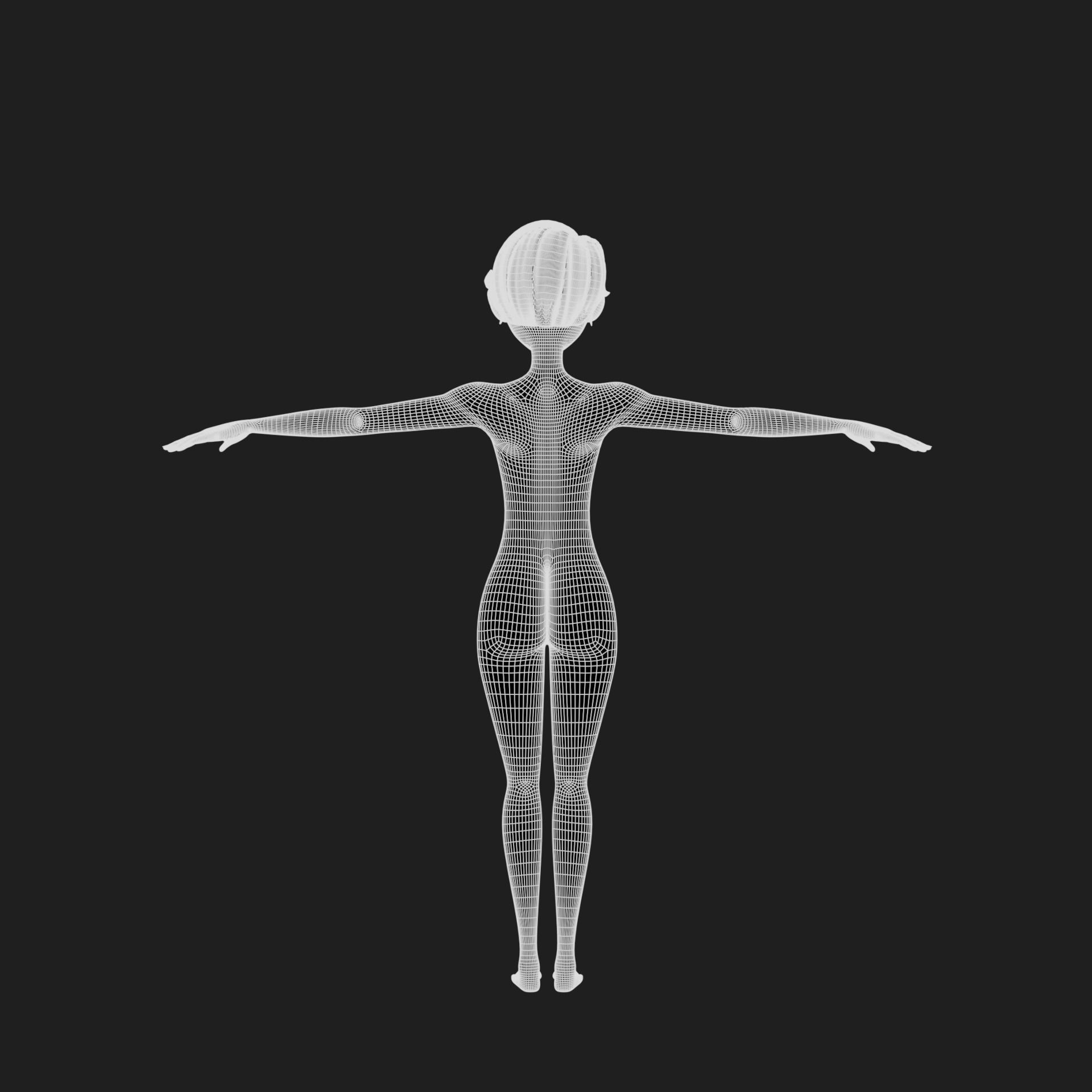 Maya cartoon girl teen character 3D model_49