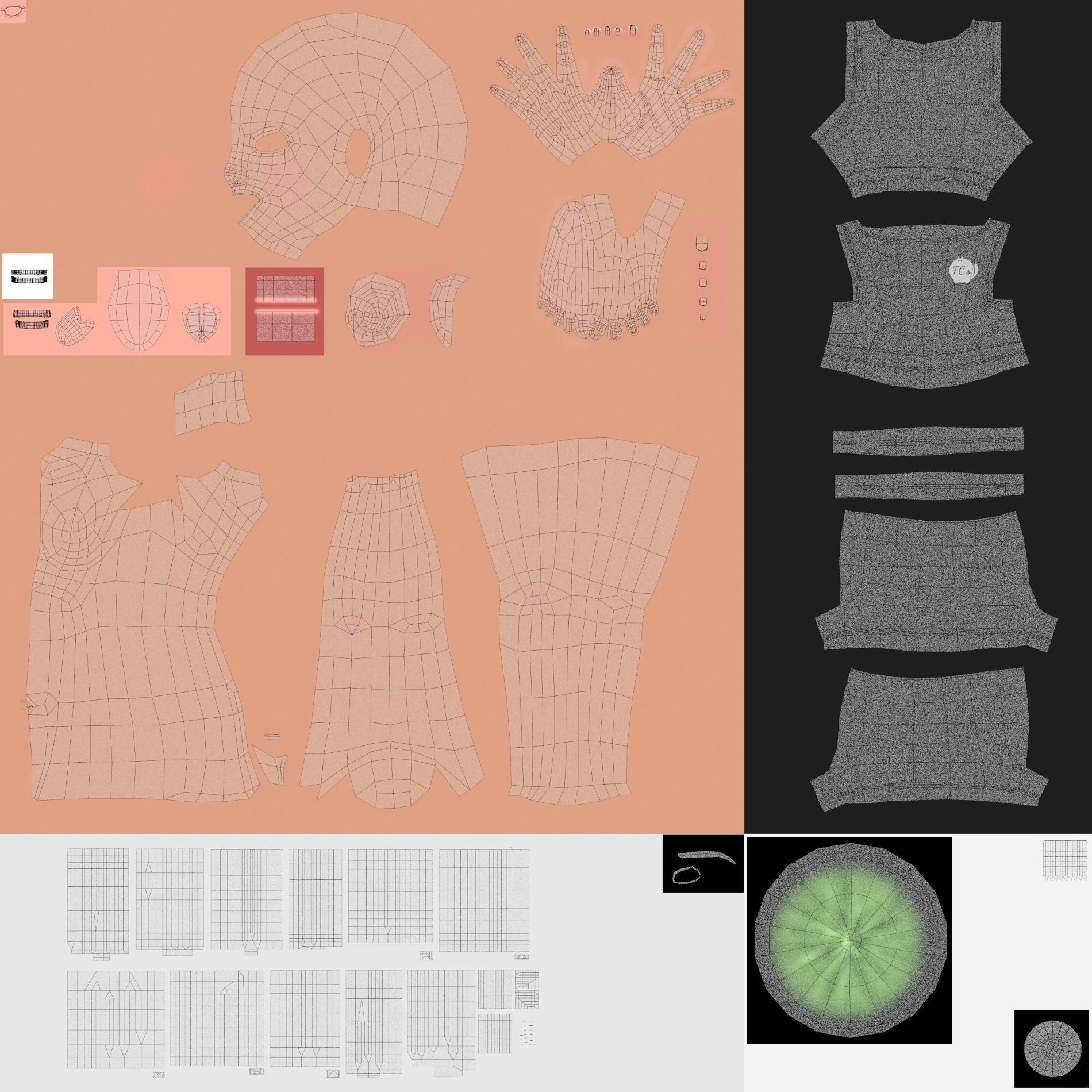 Maya cartoon girl teen character 3D model_53