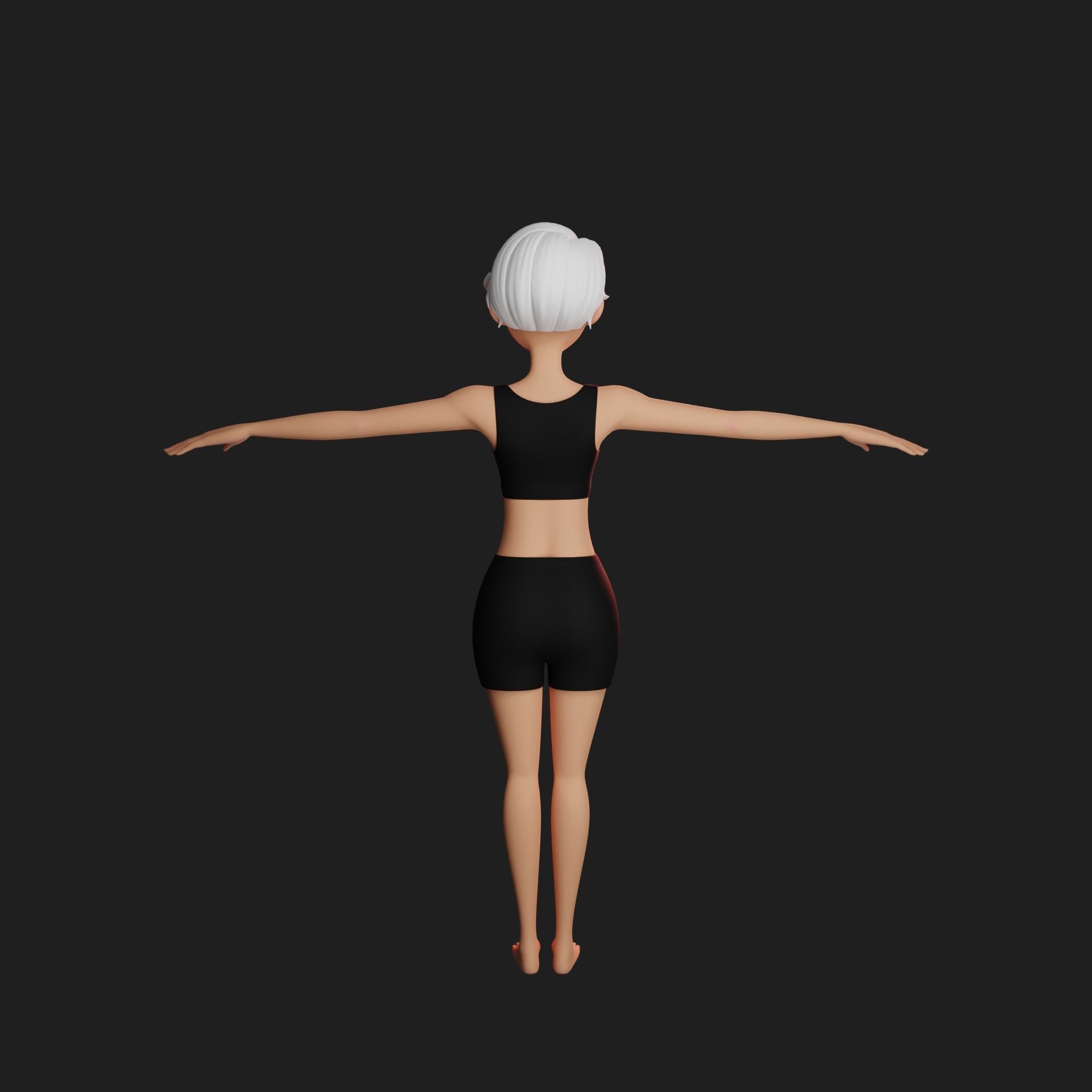 Maya cartoon girl teen character 3D model_41