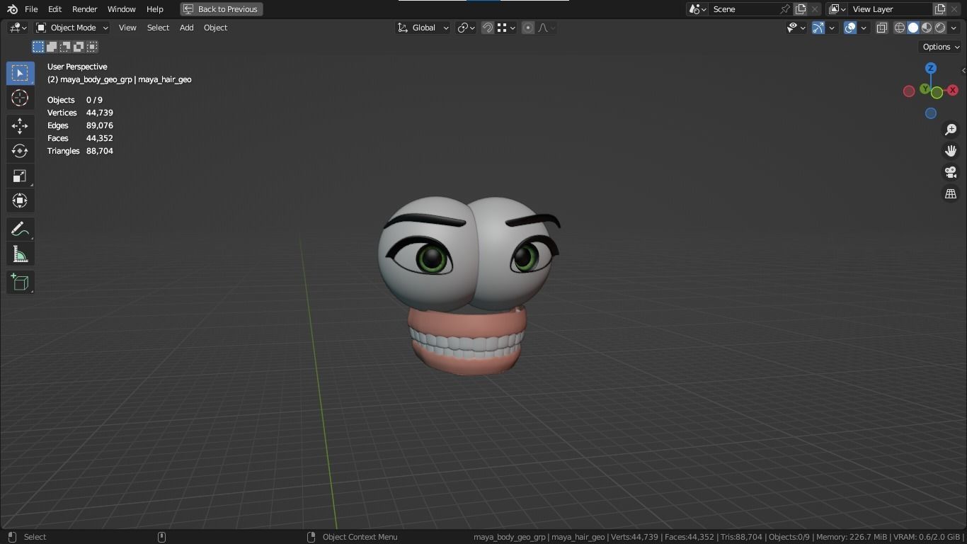 Maya cartoon girl teen character 3D model_19