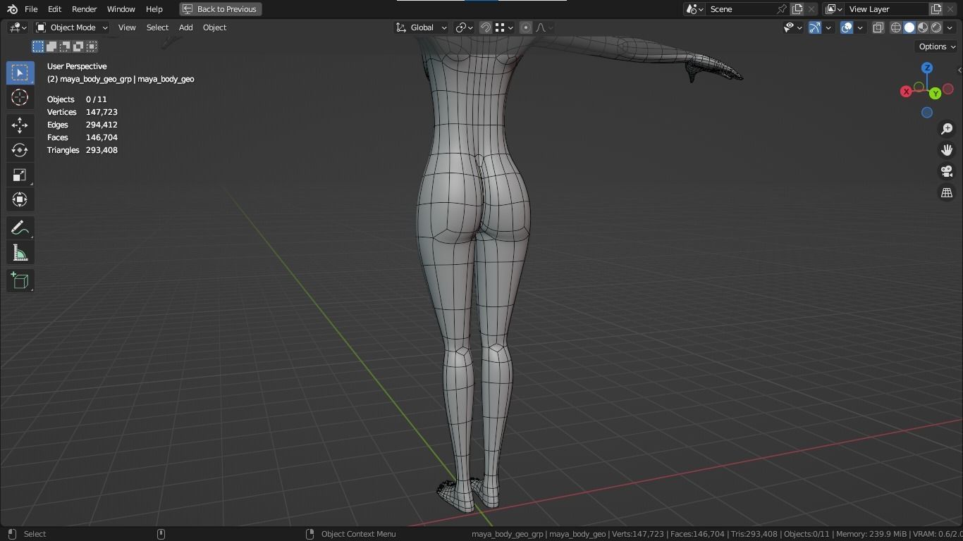 Maya cartoon girl teen character 3D model_32