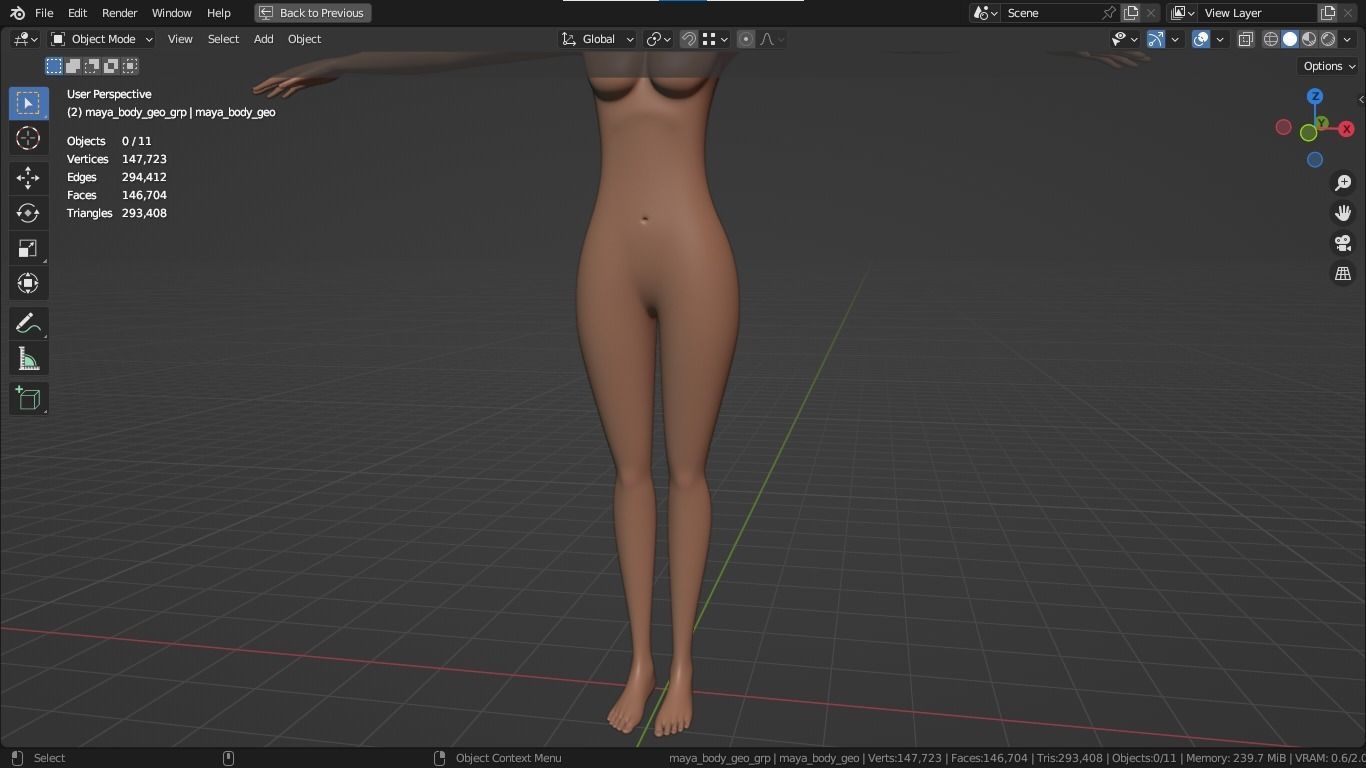 Maya cartoon girl teen character 3D model_29