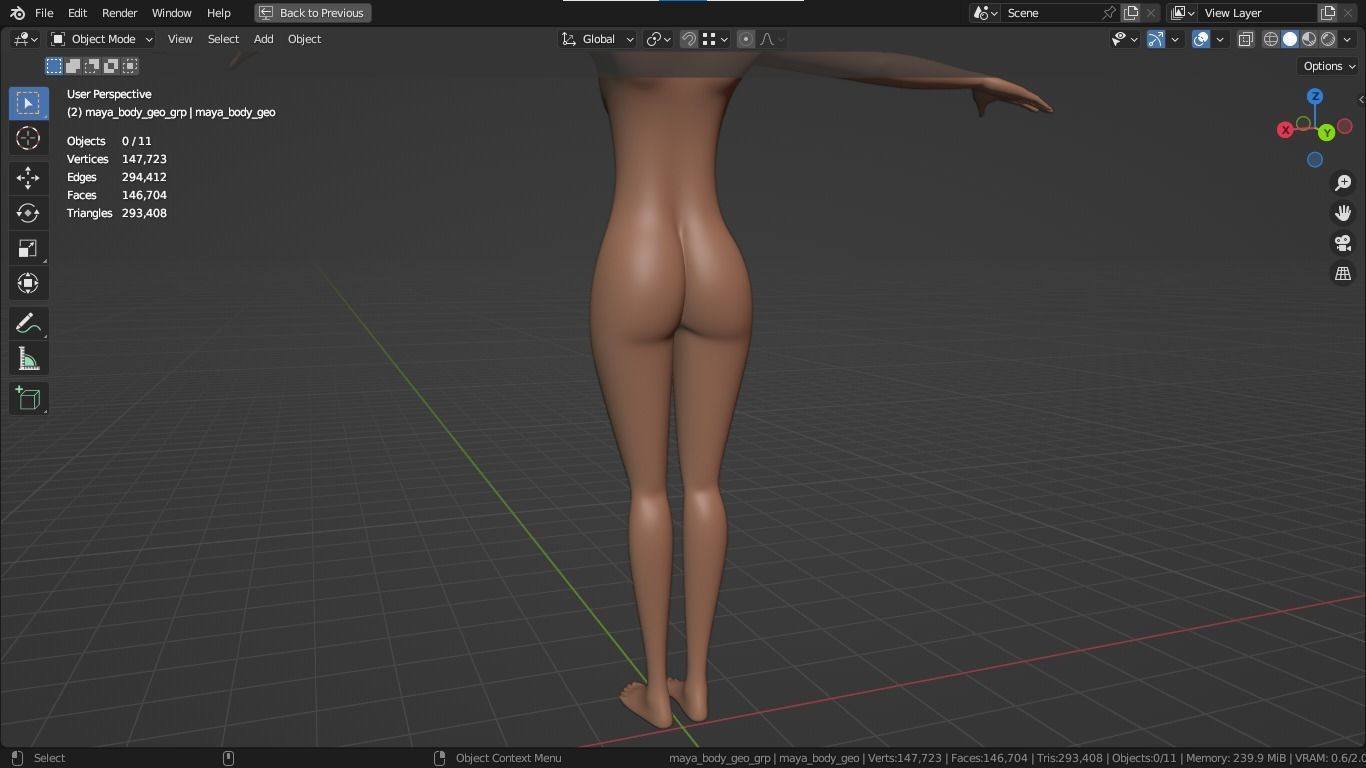 Maya cartoon girl teen character 3D model_31