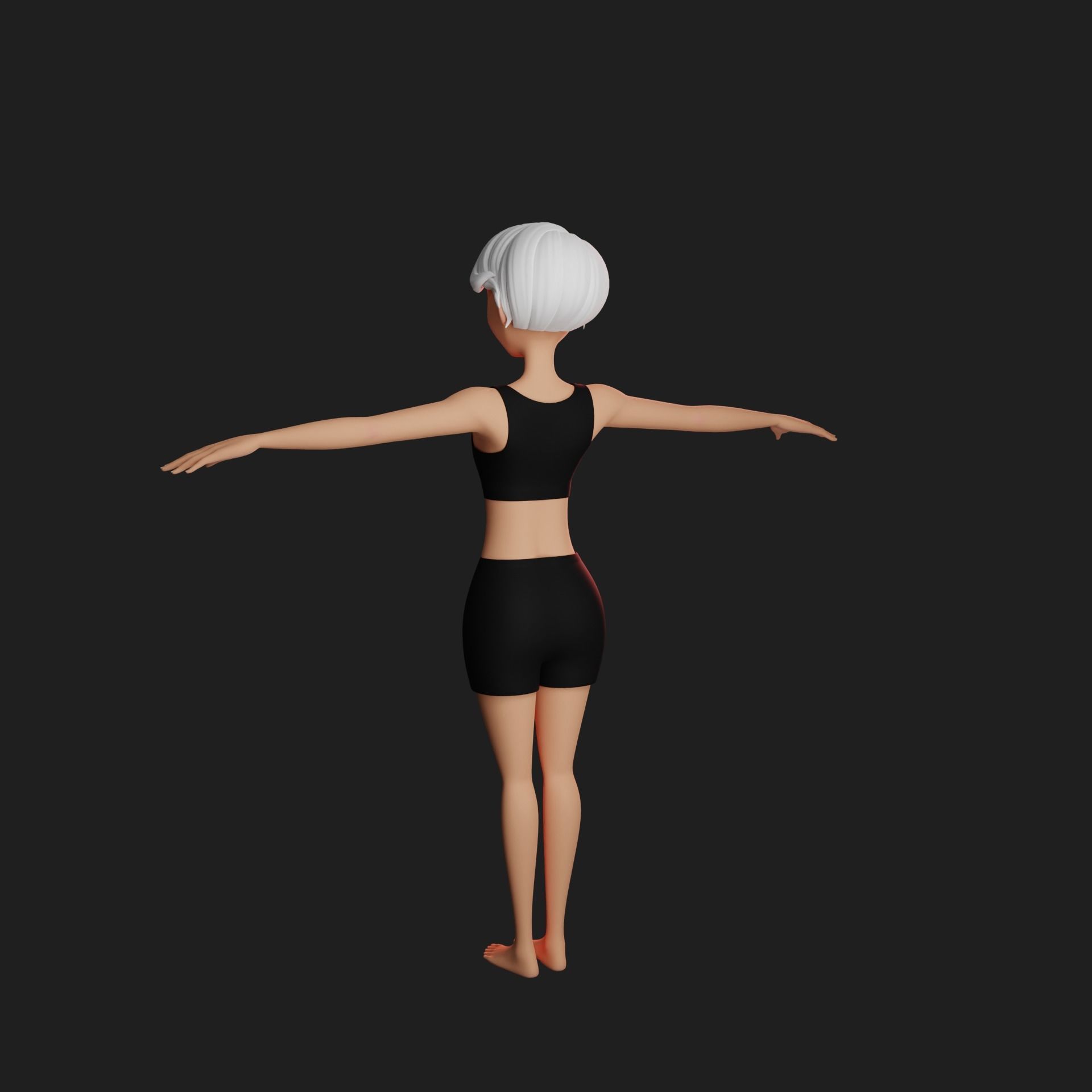 Maya cartoon girl teen character 3D model_40