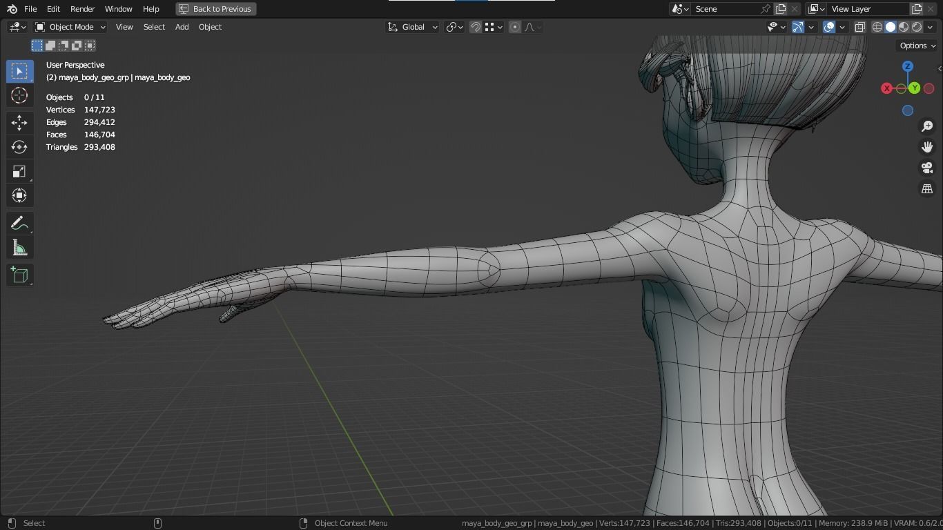 Maya cartoon girl teen character 3D model_24