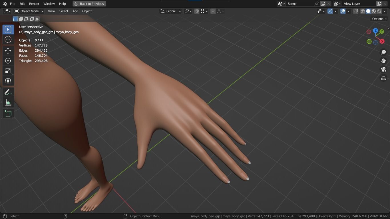 Maya cartoon girl teen character 3D model_25