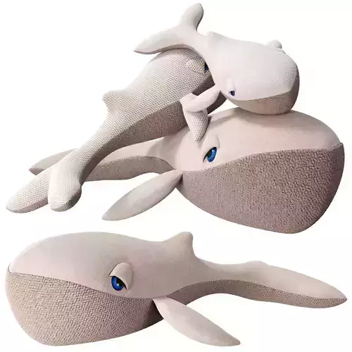 Set of whales for the nursery children toys