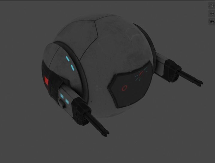 Sci-Fi Droid Robot 3D model_10