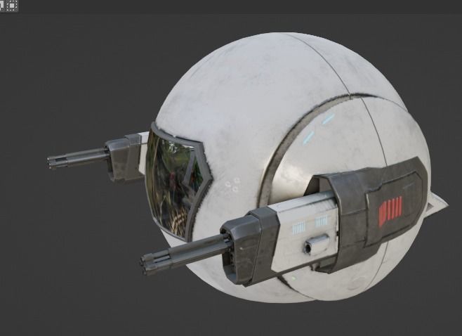 Sci-Fi Droid Robot 3D model_1