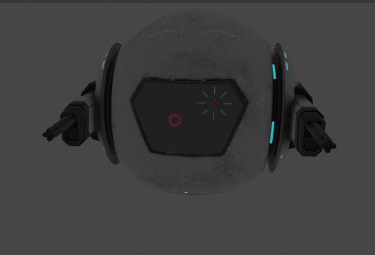 Sci-Fi Droid Robot 3D model_5