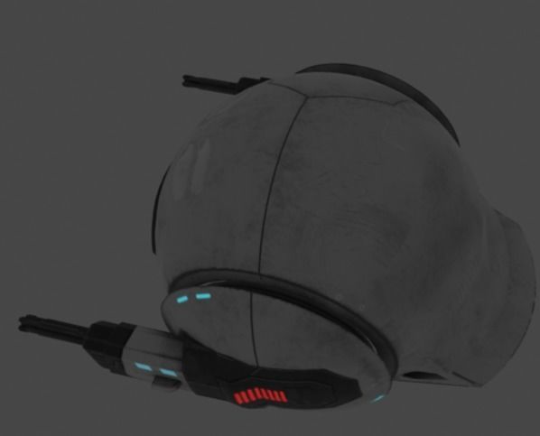 Sci-Fi Droid Robot 3D model_6