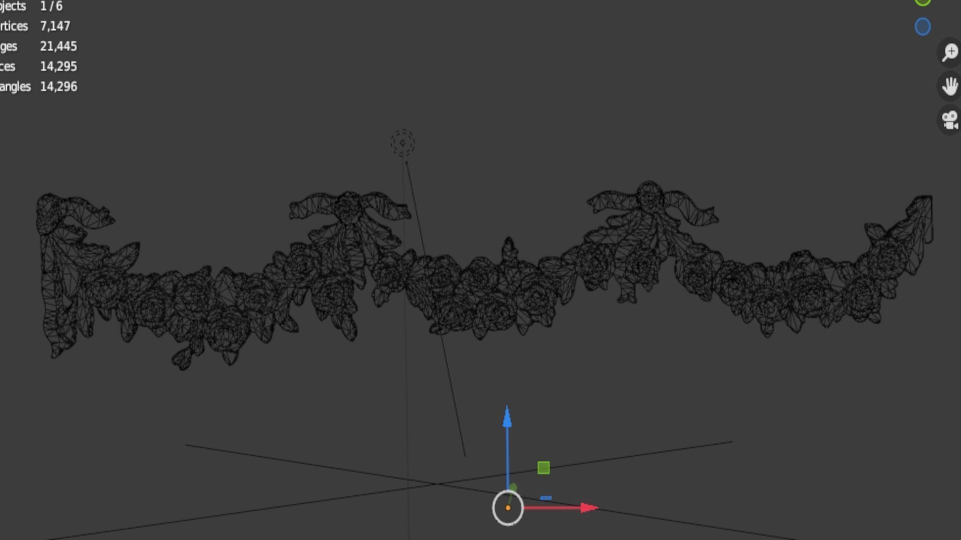 Classic carved decor ornament 406 3D model_6