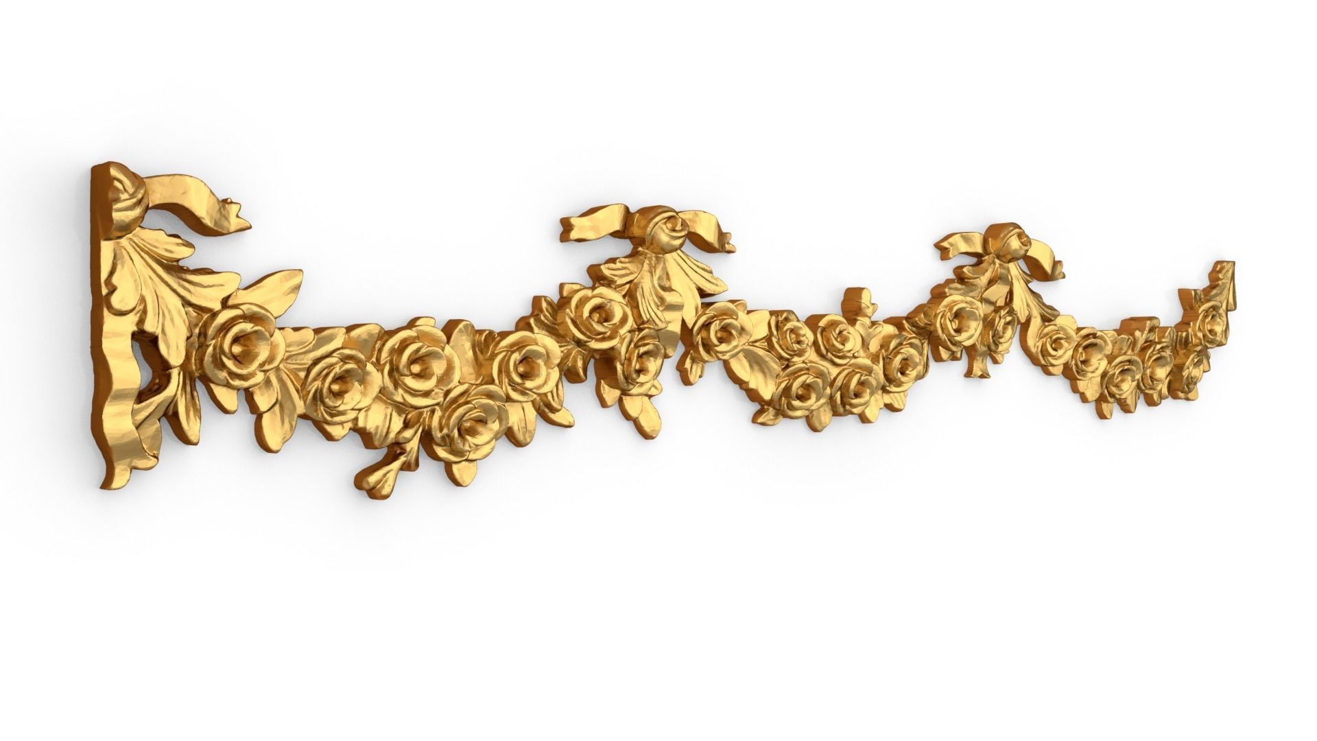 Classic carved decor ornament 406 3D model_1