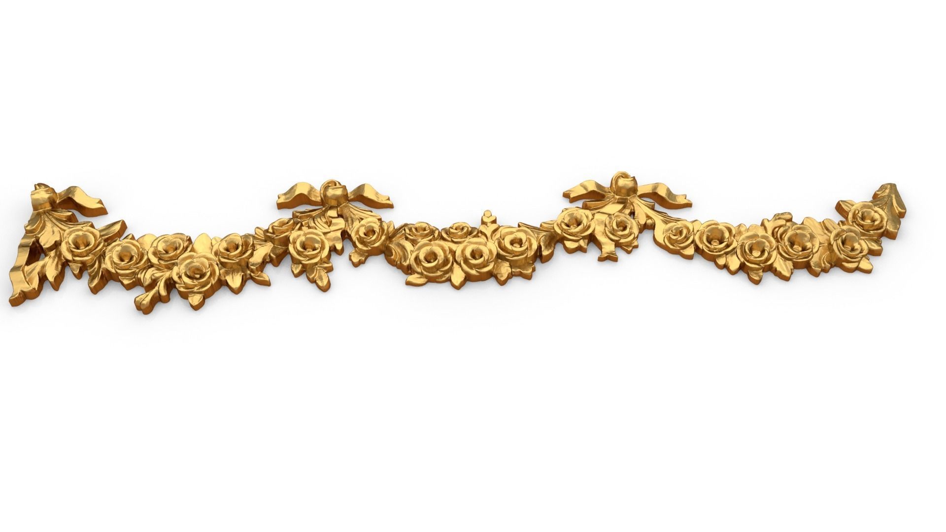 Classic carved decor ornament 406 3D model_3