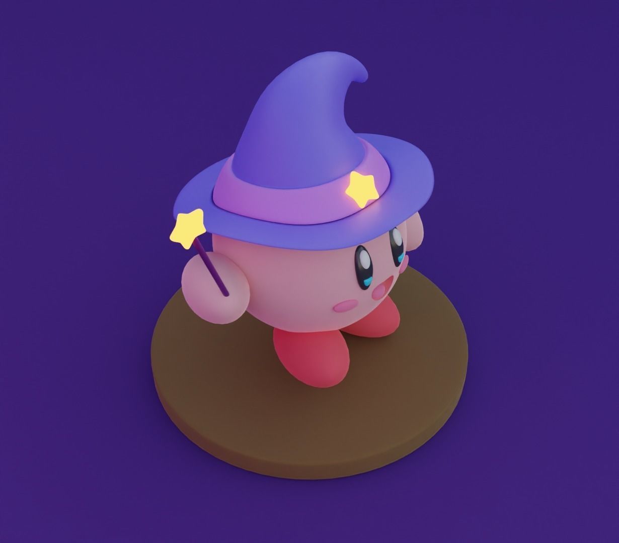 Kirby holidays sat 3D model for 3D print 3D print model_31