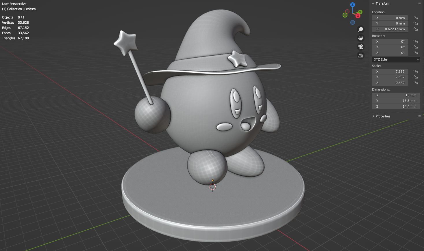 Kirby holidays sat 3D model for 3D print 3D print model_41