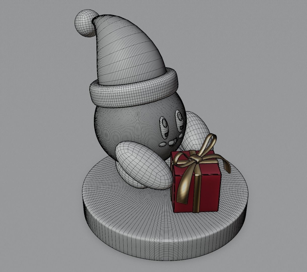 Kirby holidays sat 3D model for 3D print 3D print model_19