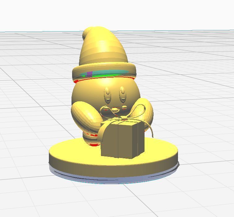 Kirby holidays sat 3D model for 3D print 3D print model_22