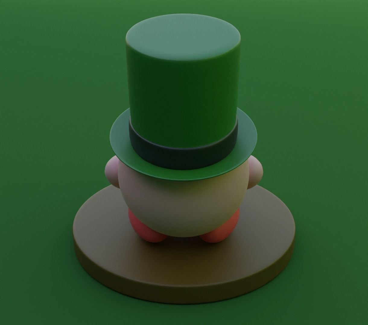 Kirby holidays sat 3D model for 3D print 3D print model_49