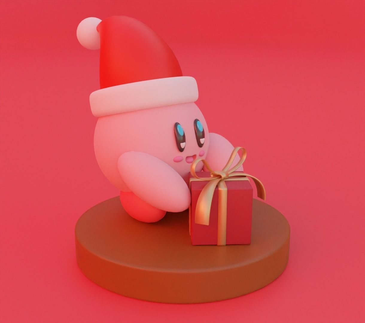 Kirby holidays sat 3D model for 3D print 3D print model_1