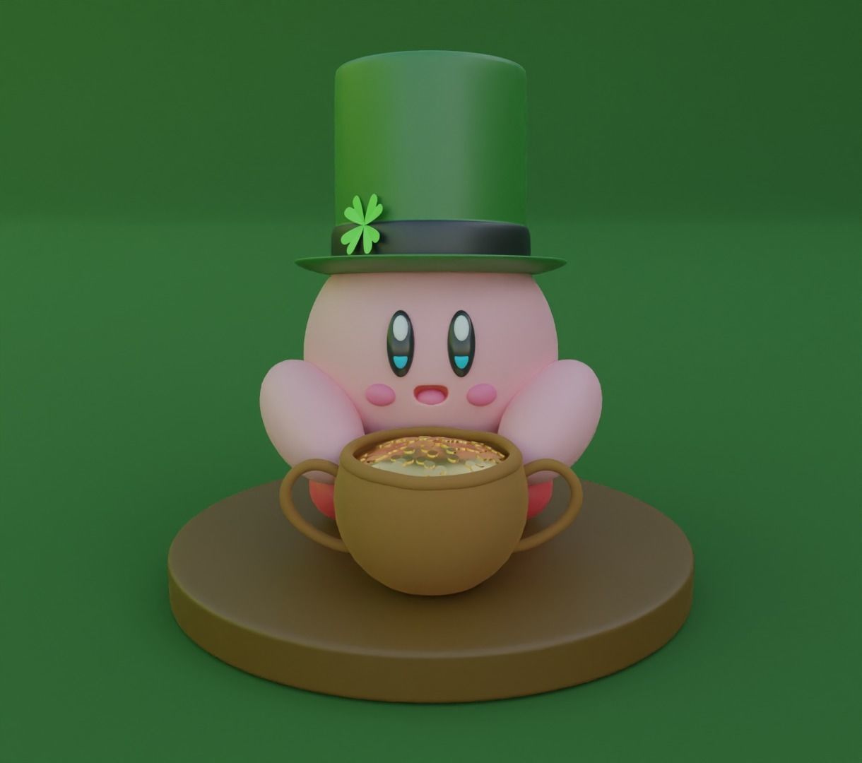 Kirby holidays sat 3D model for 3D print 3D print model_45