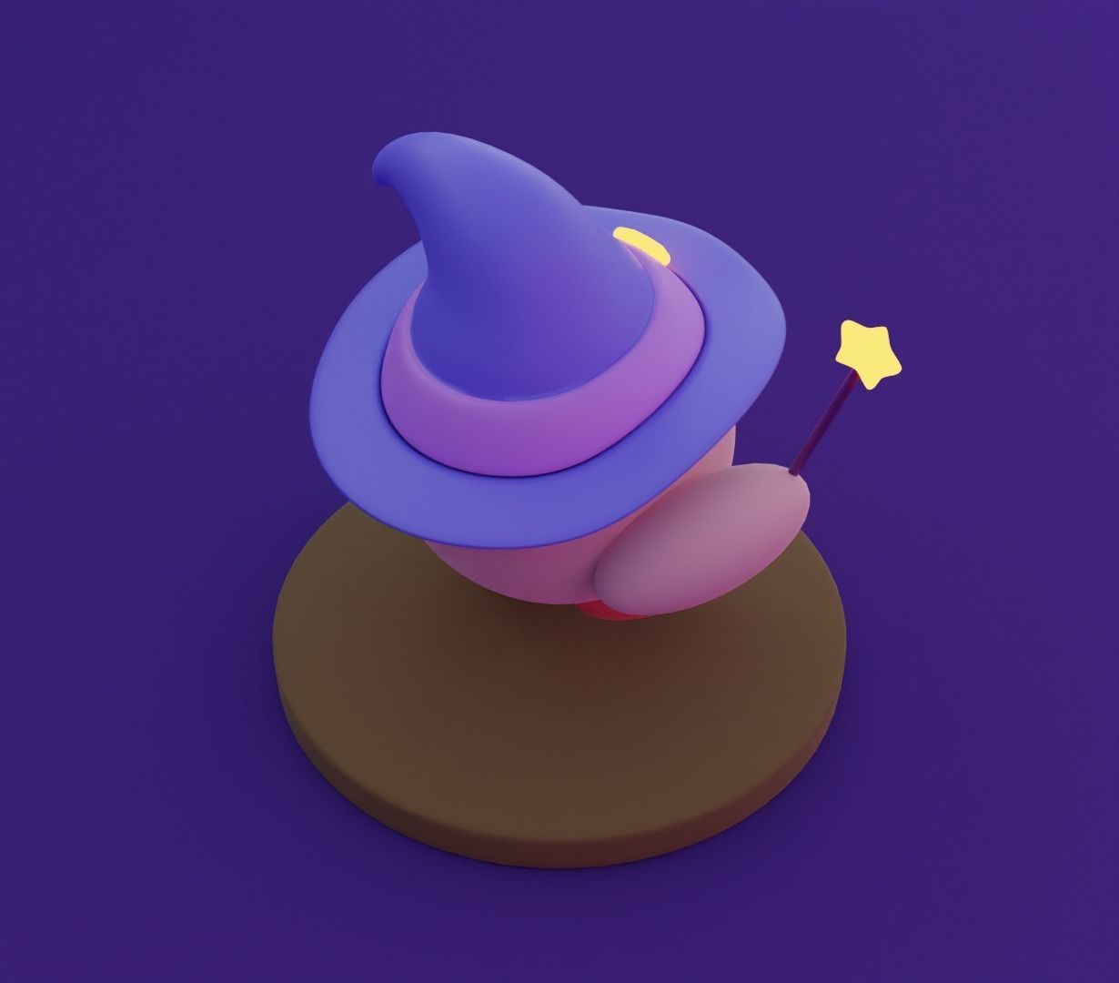 Kirby holidays sat 3D model for 3D print 3D print model_30
