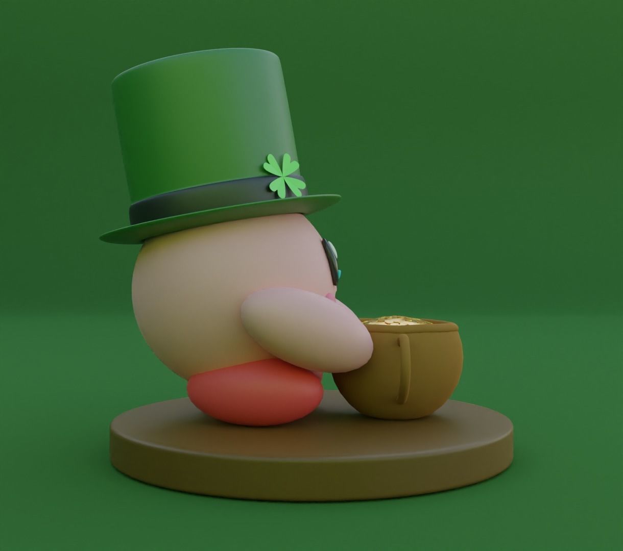 Kirby holidays sat 3D model for 3D print 3D print model_47