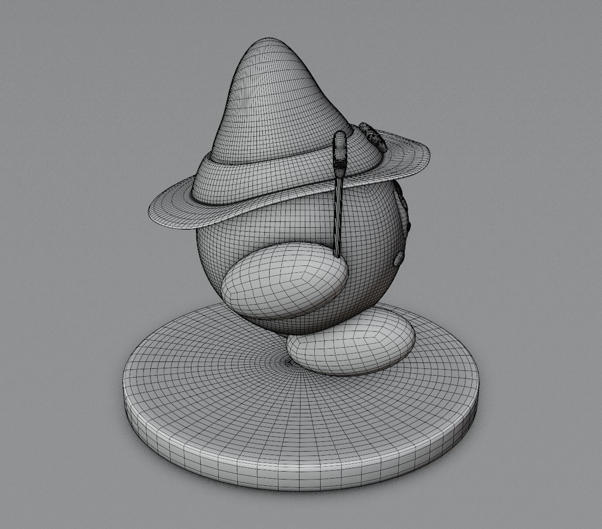 Kirby holidays sat 3D model for 3D print 3D print model_37