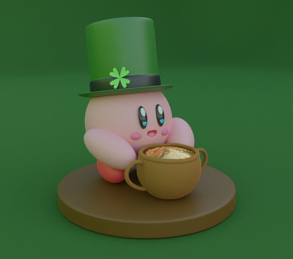 Kirby holidays sat 3D model for 3D print 3D print model_44