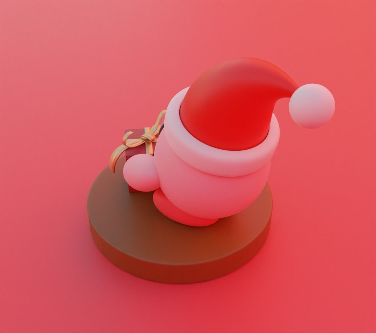 Kirby holidays sat 3D model for 3D print 3D print model_10