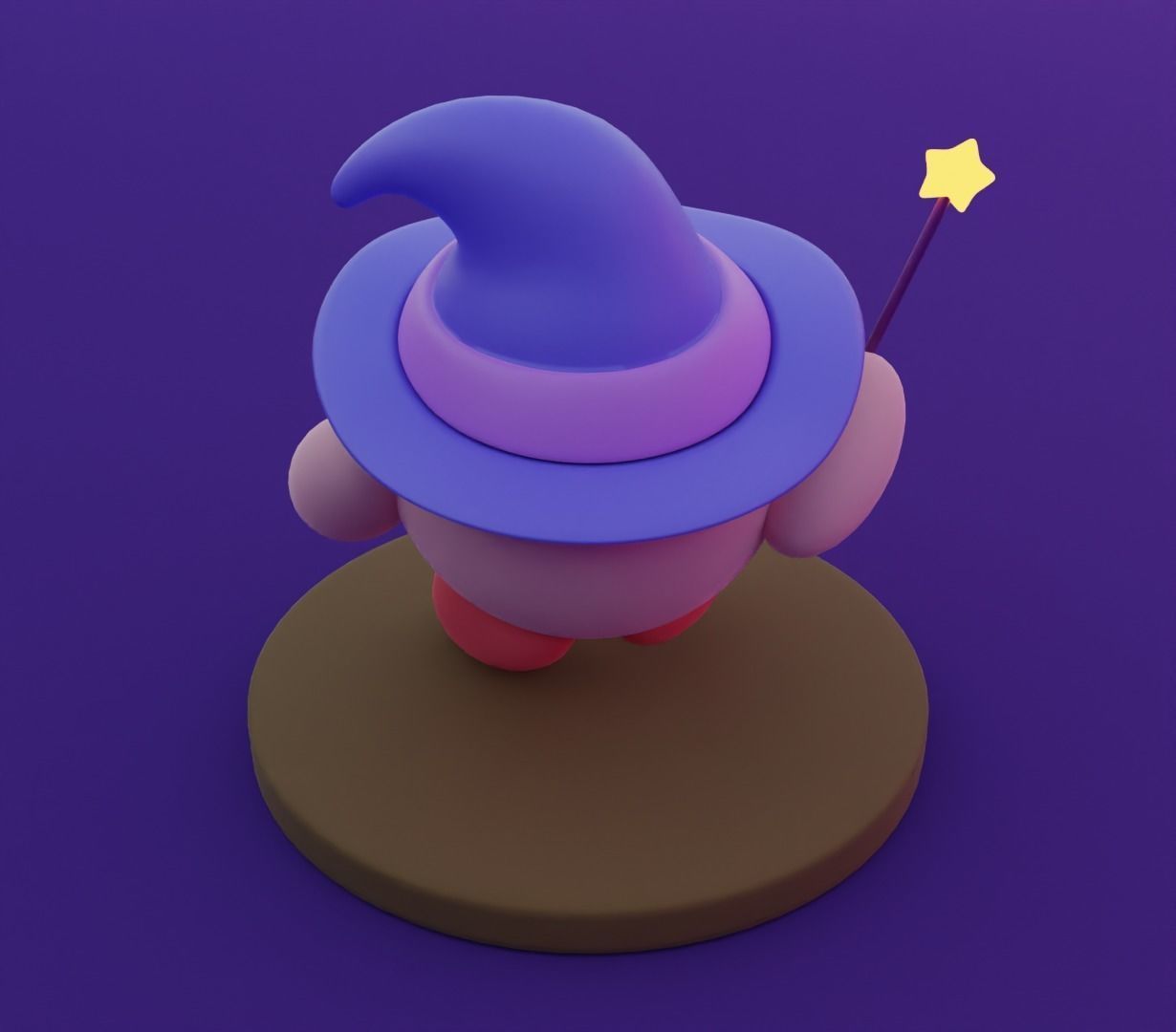 Kirby holidays sat 3D model for 3D print 3D print model_29