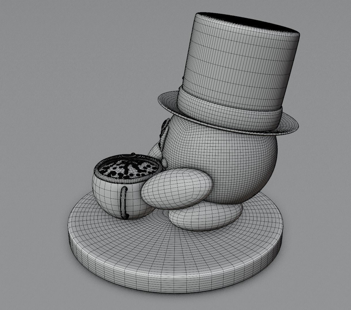 Kirby holidays sat 3D model for 3D print 3D print model_58