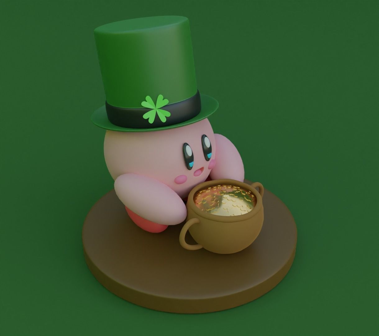 Kirby holidays sat 3D model for 3D print 3D print model_51