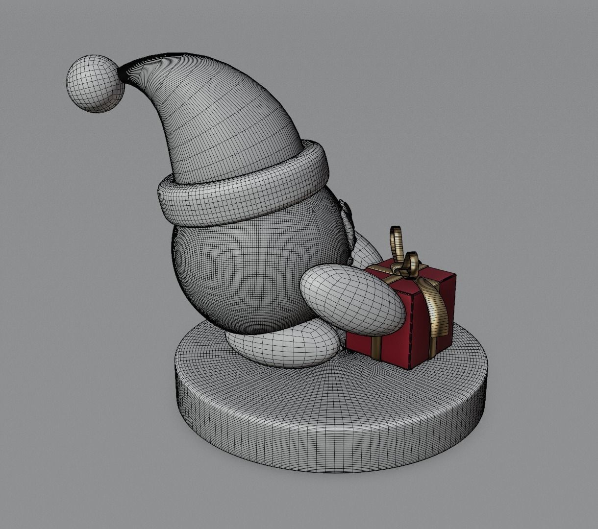 Kirby holidays sat 3D model for 3D print 3D print model_14