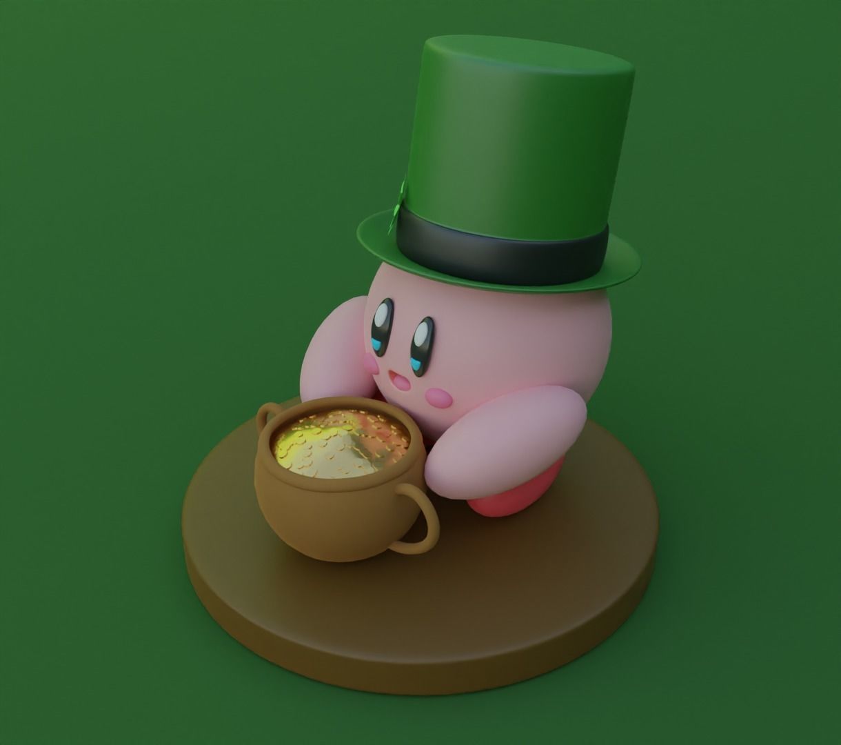 Kirby holidays sat 3D model for 3D print 3D print model_52