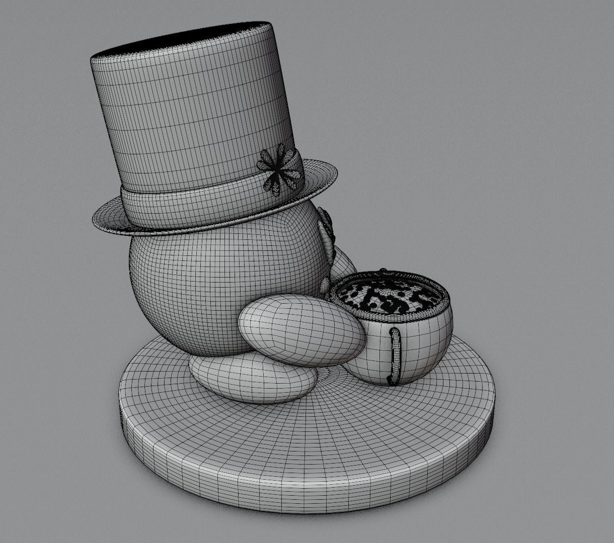 Kirby holidays sat 3D model for 3D print 3D print model_57