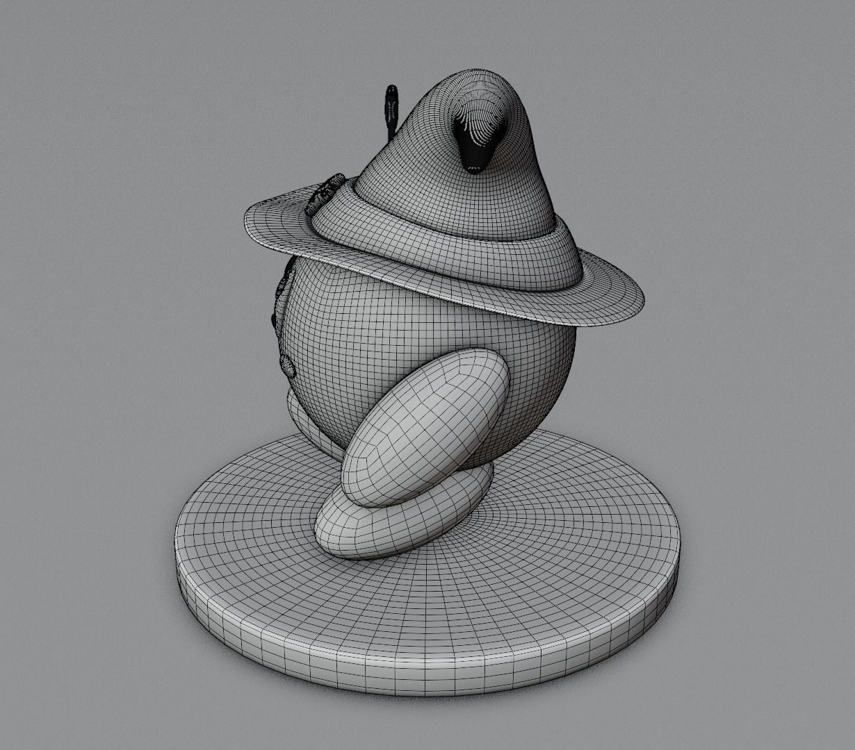 Kirby holidays sat 3D model for 3D print 3D print model_38