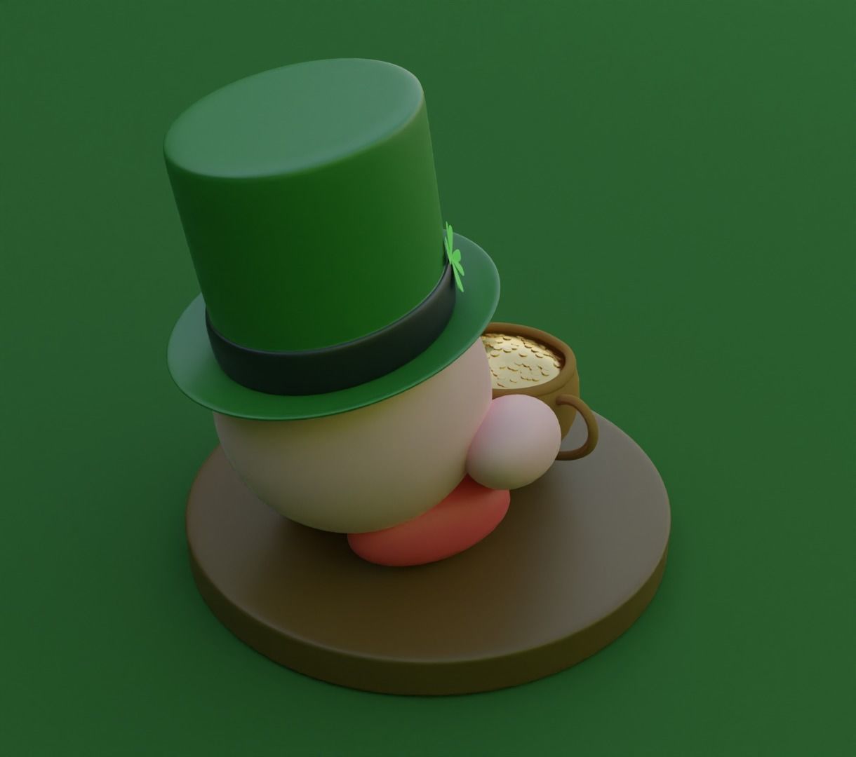 Kirby holidays sat 3D model for 3D print 3D print model_50