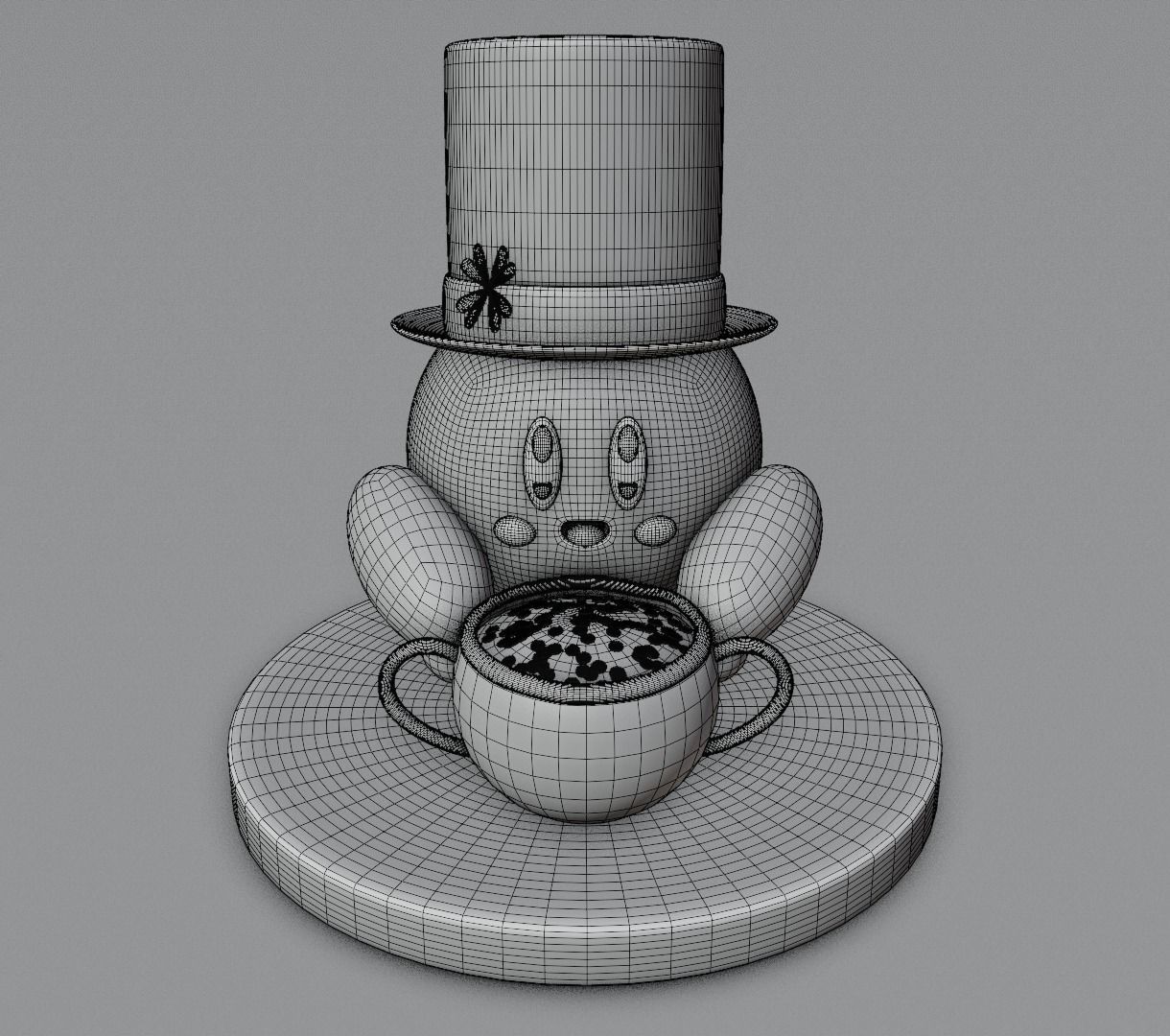 Kirby holidays sat 3D model for 3D print 3D print model_55