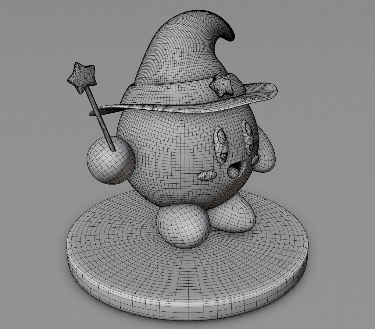 Kirby holidays sat 3D model for 3D print 3D print model_34