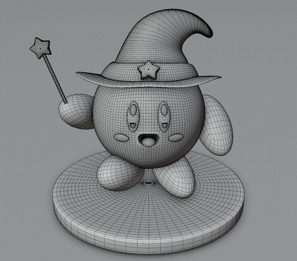 Kirby holidays sat 3D model for 3D print 3D print model_35