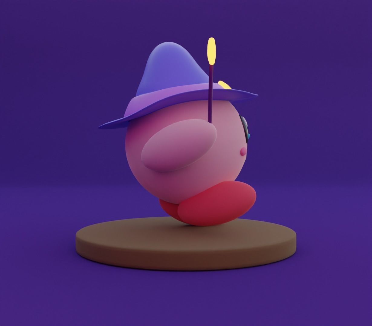 Kirby holidays sat 3D model for 3D print 3D print model_27