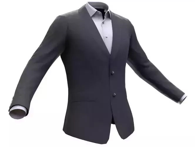 Business Jacket Low-poly 3D model