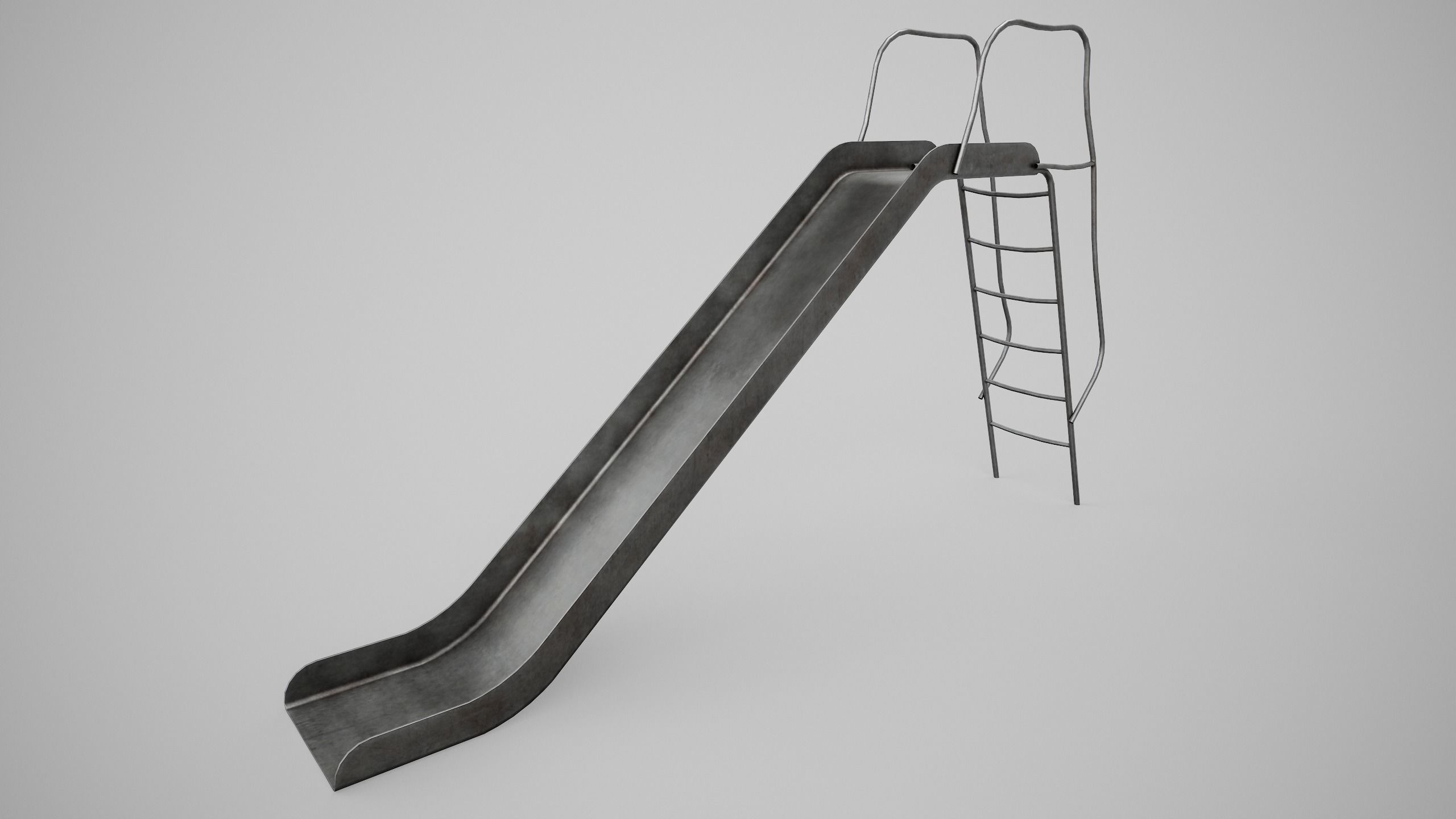Painted Playground Slide Low-poly 3D model_5
