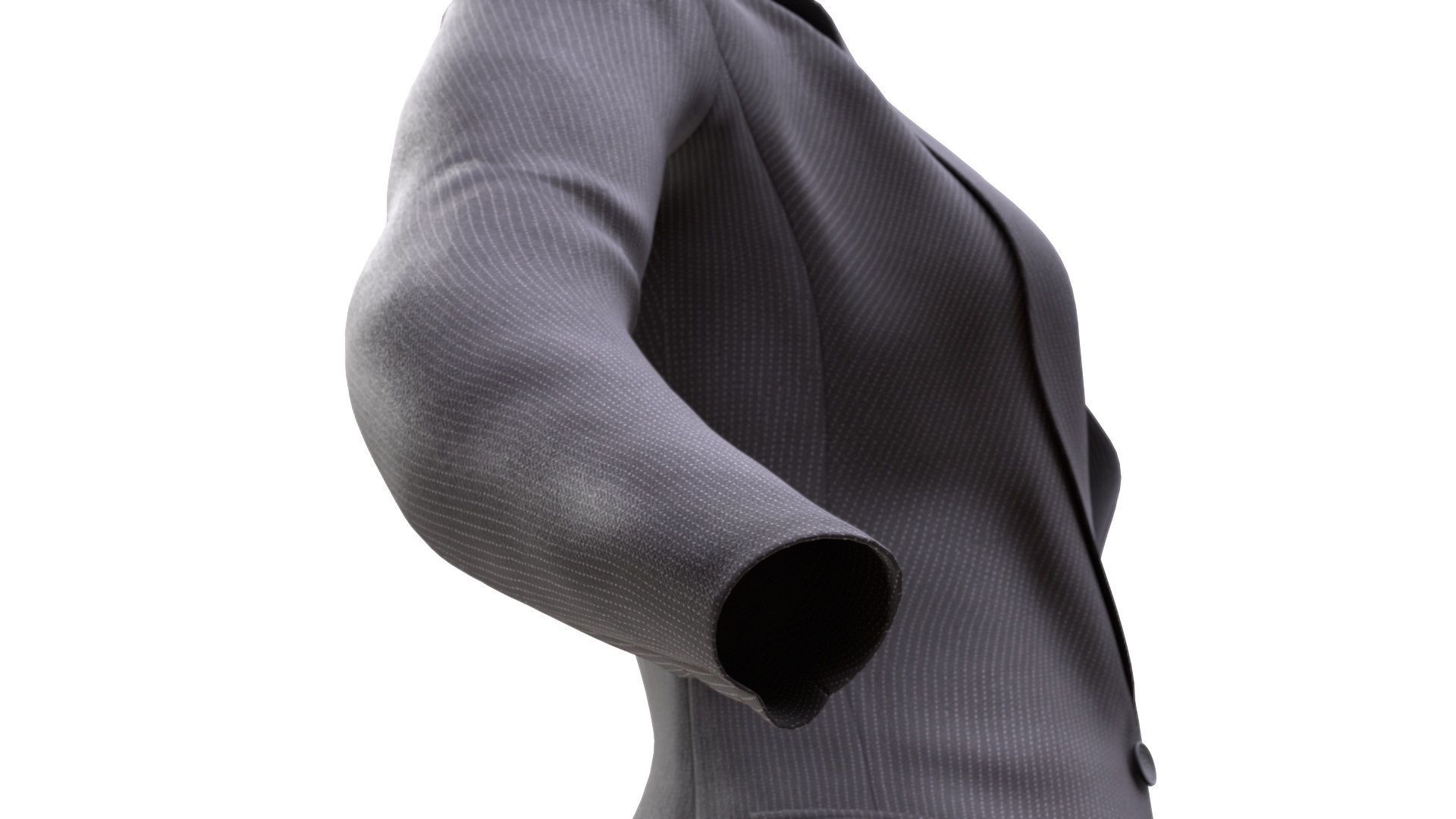 Female Business Jacket Low-poly 3D model_13