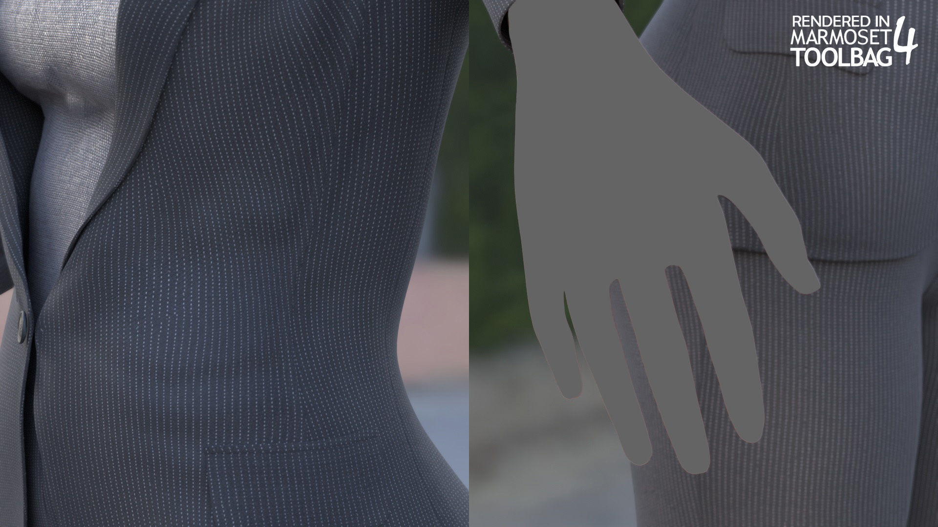 Female Business Jacket Low-poly 3D model_5