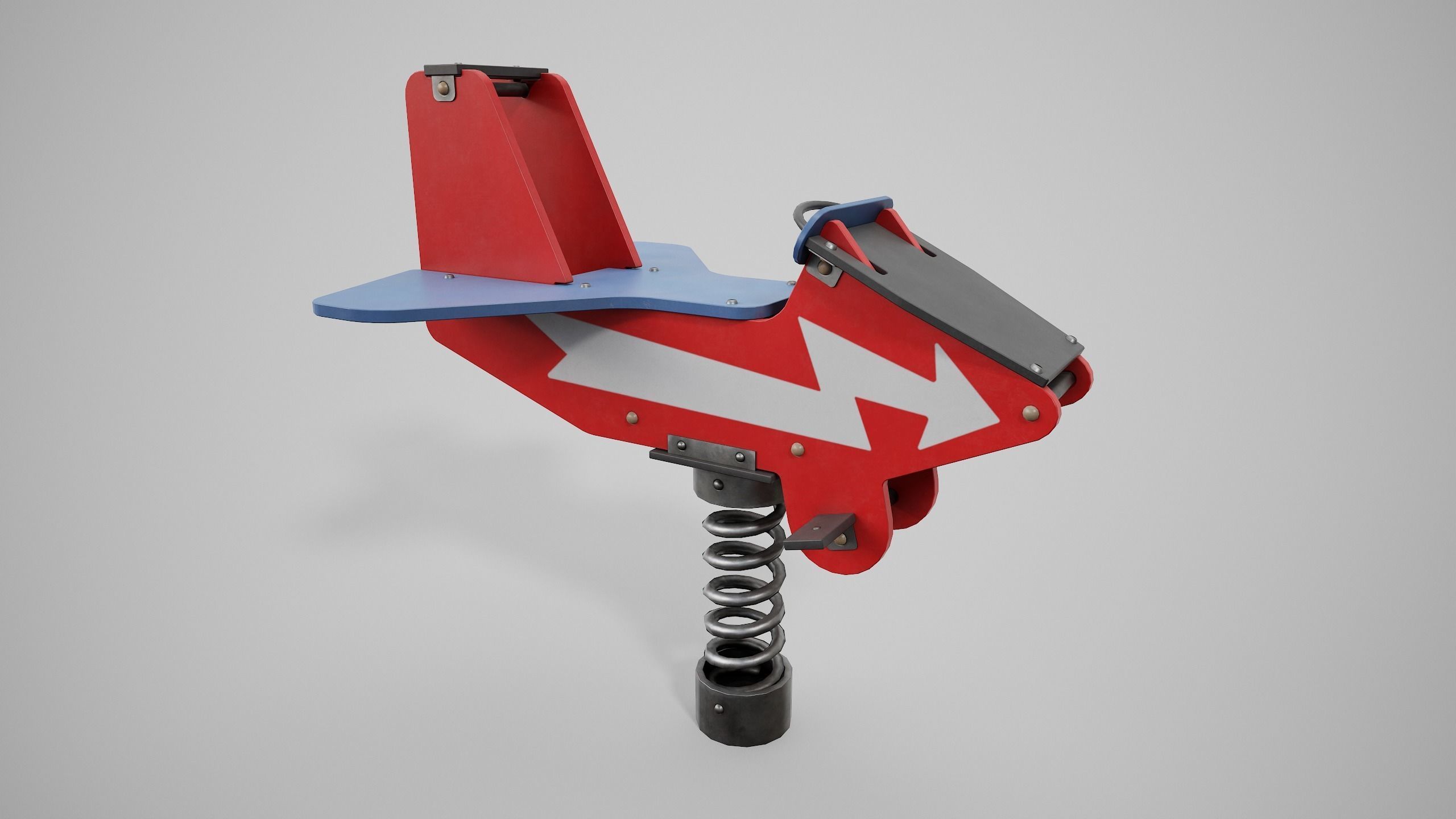 Painted Playground Airplane Low-poly 3D model_4
